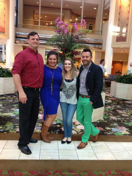 My best and dear friends, and my good looking boyfriend. From left: Kurt, me, Charity and Chad.