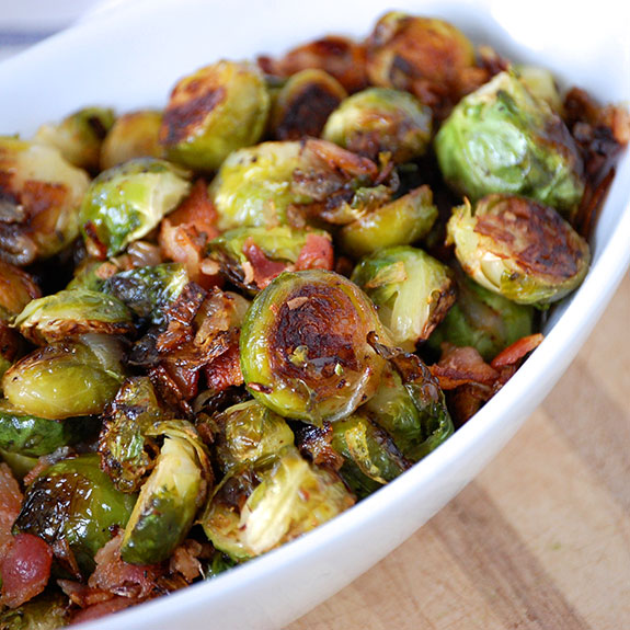 Roasted Brussels Sprouts with Smoked Bacon Photo Credit: Paleogrubs.com