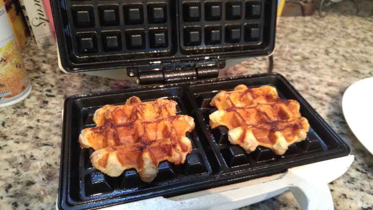 Crispy, cinnamon roll "waffle" goodness.