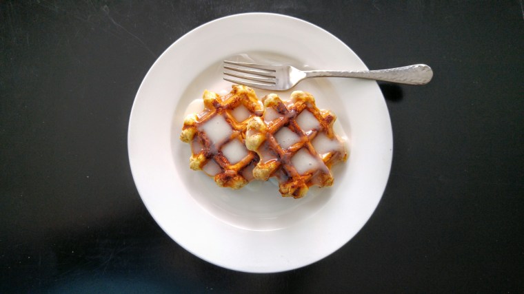 Allow the icing to serve as your syrup.