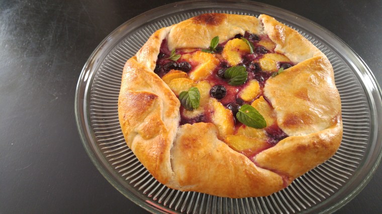 Georgia Peach and Wild Blueberry Galette
