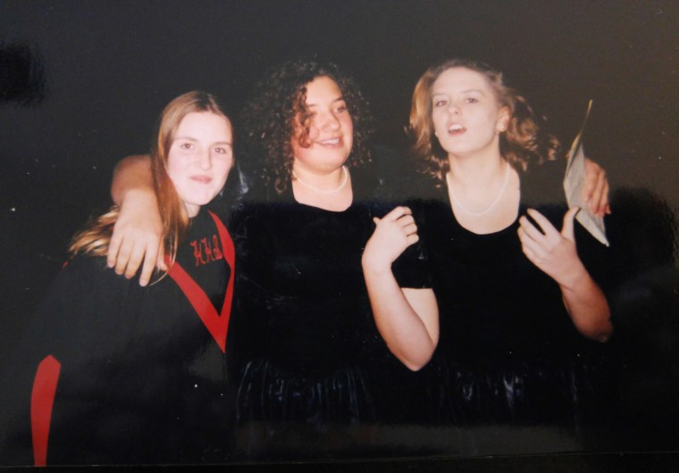 Charity (left), me (center) and Angela (right) after a chorus concert in the 10th grade. The three of us have been best friends for more than 20 years.